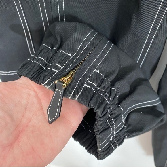 Burberry US 6 Maddie Zip Up Cargo Pants Black Contrast Stitch Zippers - Picture 11 of 16
